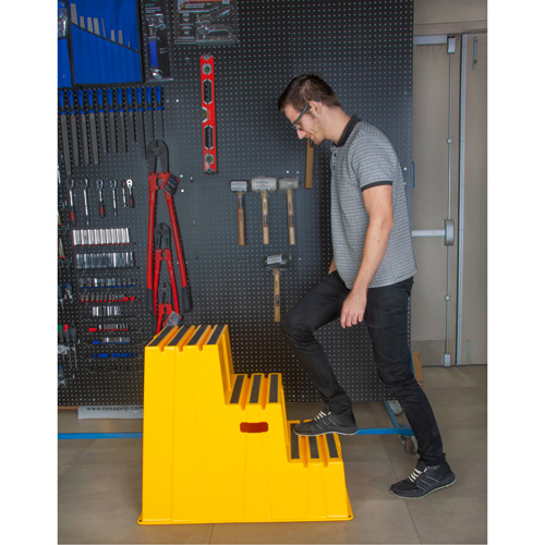 Industrial Step Stool, 3 Steps, 34-13/16" x 22-7/16" x 28-1/2" High Toolneeds Inc.