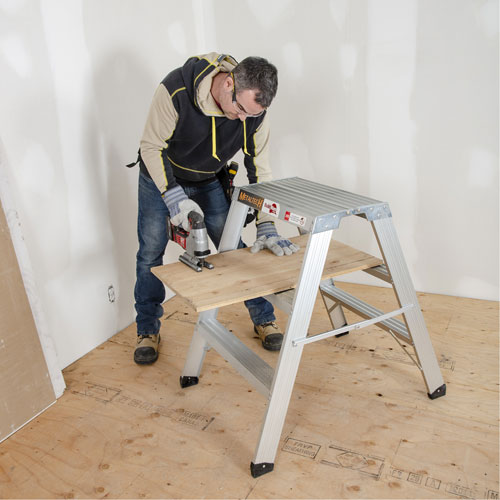 Portable Work-Stand Saw Horse, Aluminum Frame, 12-1/4" D x 36" H Toolneeds Inc.