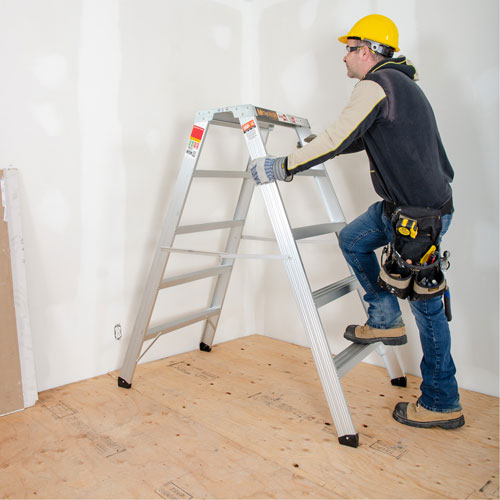 Portable Work-Stand Saw Horse, Aluminum Frame, 12-1/4" D x 56" H Toolneeds Inc.