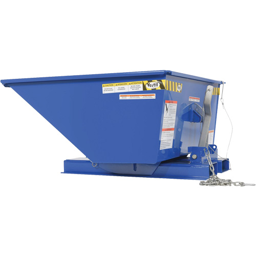 Low Profile D-Style Self Dumping Hopper, Steel, 1/3 cu.yd., Blue Toolneeds Inc.