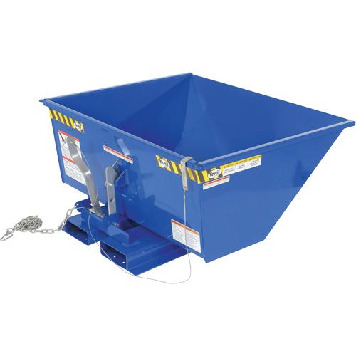 Low Profile D-Style Self Dumping Hopper, Steel, 1/2 cu.yd., Blue Toolneeds Inc.