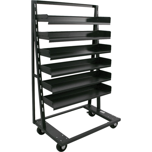 Single-Sided Heavy Duty A-Frame Cart with 6 Trays, 38" x 25" x 63", 2500 lbs. Capacity Toolneeds Inc.