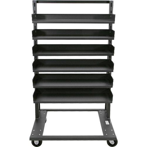 Single-Sided Heavy Duty A-Frame Cart with 6 Trays, 38" x 25" x 63", 2500 lbs. Capacity Toolneeds Inc.
