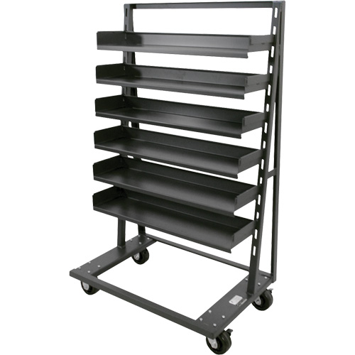 Single-Sided Heavy Duty A-Frame Cart with 6 Trays, 38" x 25" x 63", 2500 lbs. Capacity Toolneeds Inc.