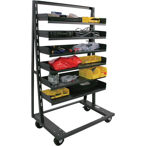 Single-Sided Heavy Duty A-Frame Cart with 6 Trays, 38" x 25" x 63", 2500 lbs. Capacity Toolneeds Inc.