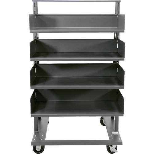 Single-Sided Heavy Duty A-Frame Cart with 4 Large Trays, 38" x 25" x 63", 2500 lbs. Capacity Toolneeds Inc.