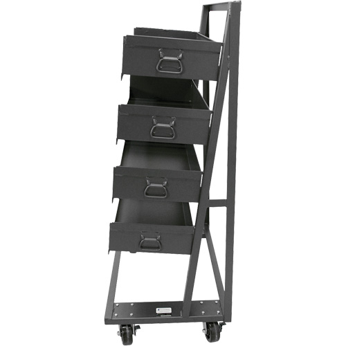 Single-Sided Heavy Duty A-Frame Cart with 4 Large Trays, 38" x 25" x 63", 2500 lbs. Capacity Toolneeds Inc.