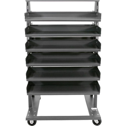 Double-Sided Heavy Duty A-Frame Cart with 12 Trays, 38" x 30" x 63", 2500 lbs. Capacity Toolneeds Inc.