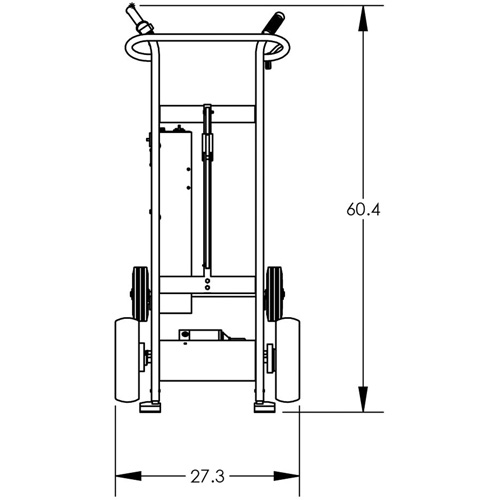 Powered Drum Hand Truck with Pneumatic Wheels Toolneeds Inc.