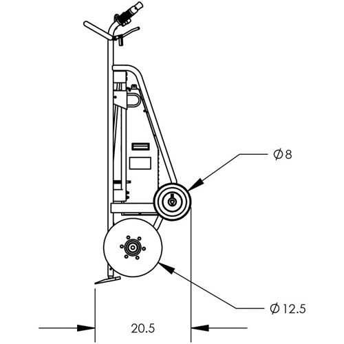 Powered Drum Hand Truck with Pneumatic Wheels Toolneeds Inc.