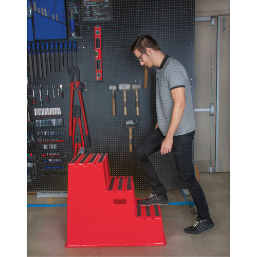 Escabeau industriel, 3 marches, 34-13/16" x 22-7/16" x Hauteur 28-1/2" Toolneeds Inc.