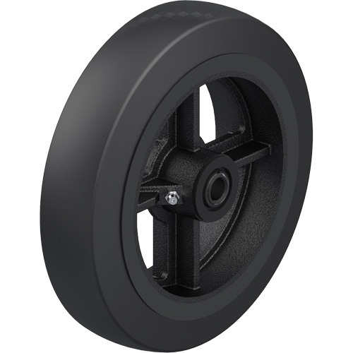 Roue en caoutchouc noir sur noyau en fonte Toolneeds Inc.