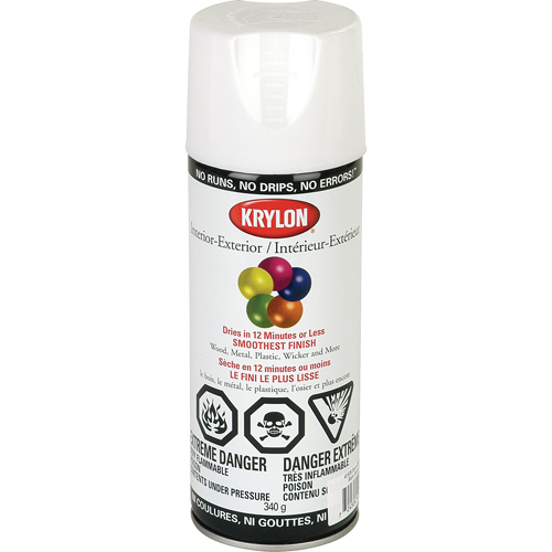 Industrial Acryli-Quik Lacquer, White, Semi-Gloss, 12 oz., Aerosol Can Toolneeds Inc.
