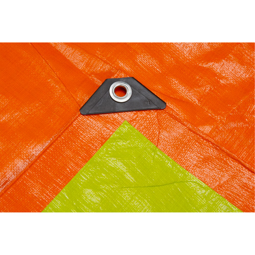 B&acirc;che tiss&eacute;e robuste haute visibilit&eacute;, Poly&eacute;thyl&egrave;ne, Vert/Orange, 16' x 20' x 12 mils Toolneeds Inc.