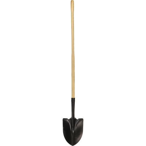 Round Point Shovel, Tempered Steel Blade, Wood, Straight Handle Toolneeds Inc.