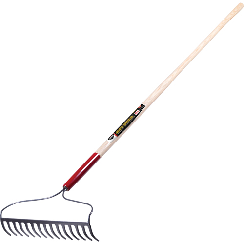Pro Bow Rake, Wood Handle, 60" L, 16" Blade, 15 Tines Toolneeds Inc.