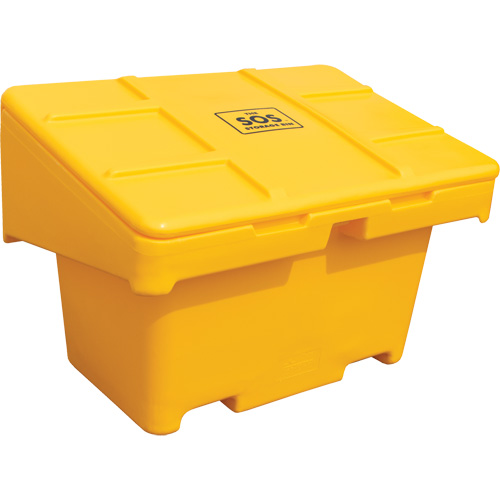 Contenants pour sel & sable SOS, Avec Moraillon, 42" x 29" x 30", 11 pi³, Jaune Toolneeds Inc.