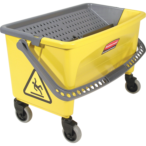 Seaux avec plaque essoreuse pour produits en microfibres, Pression vers le bas, 10,75 gal. US (43 Quart), Jaune Toolneeds Inc.