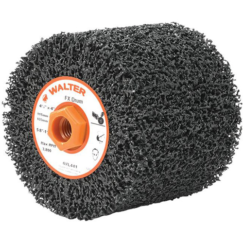 FX Reversible Drum, 4-1/2" Dia., 4" W, 5/8"-11 Arbor, Coarse Grit Toolneeds Inc.