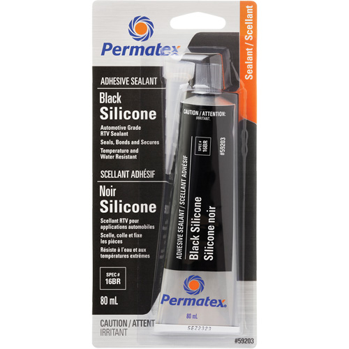 RTV Adhesive Sealant, 80 ml, Tube, Black Toolneeds Inc.