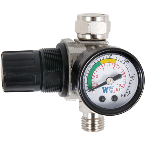 Air Dial Regulator with Gauge for Spray Gun, 1/4" NPT, 135 PSI Max. PSI, Standard Toolneeds Inc.