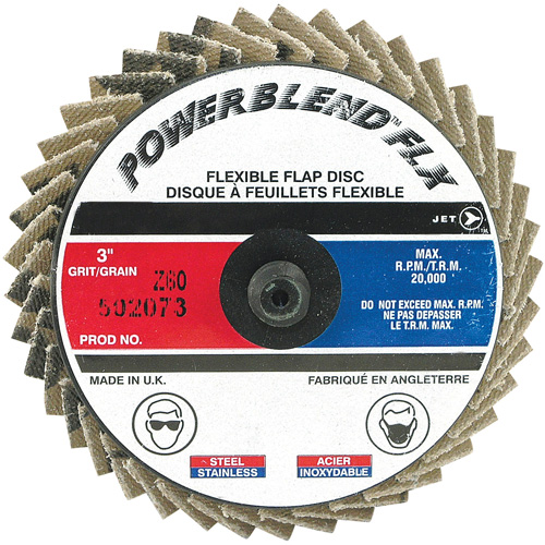 Powerblend FLX Roll-On Flap Disc, 3" x 60 Grit, Zirconia Alumina Toolneeds Inc.