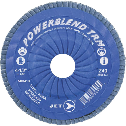 POWERBLEND TRM Trimmable Flap Disc, 5" x 7/8", Type 29, Z60 Grit, Zirconia Alumina Toolneeds Inc.