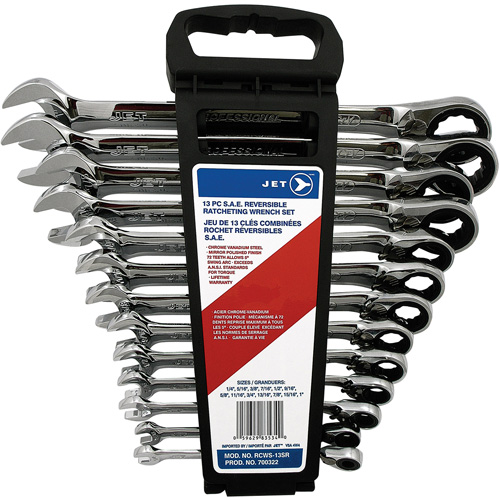 Long Pattern Reversible Wrench Set, Ratcheting Combination, 13 Pieces, Imperial Toolneeds Inc.