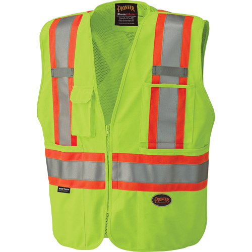 6936 5-Point Tear-Away Safety Vest, High Visibility Lime-Yellow, 2X-Large, Polyester Toolneeds Inc.