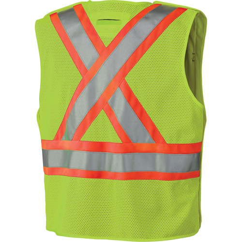 6936 5-Point Tear-Away Safety Vest, High Visibility Lime-Yellow, 2X-Large, Polyester Toolneeds Inc.