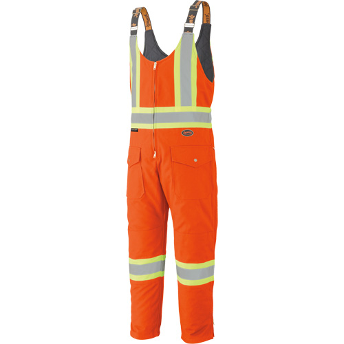 5538 High Visibility Quilted Duck Overalls, Cotton, X-Large, High Visibility Orange Toolneeds Inc.