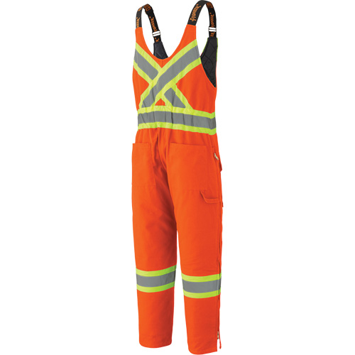 5538 High Visibility Quilted Duck Overalls, Cotton, X-Large, High Visibility Orange Toolneeds Inc.