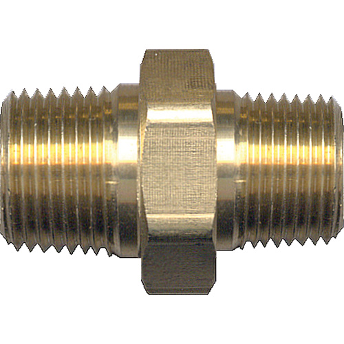 Hex Nipple, Brass, 3/4" x 1/2", NPT x NPT Toolneeds Inc.