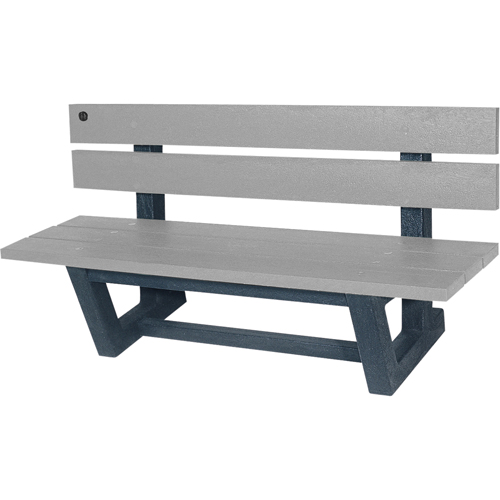 Bancs de parc d'ext&eacute;rieur, Plastique recycl&eacute;, 72" lo x 23-3/16" la x 29-13/16" h, Gris Toolneeds Inc.