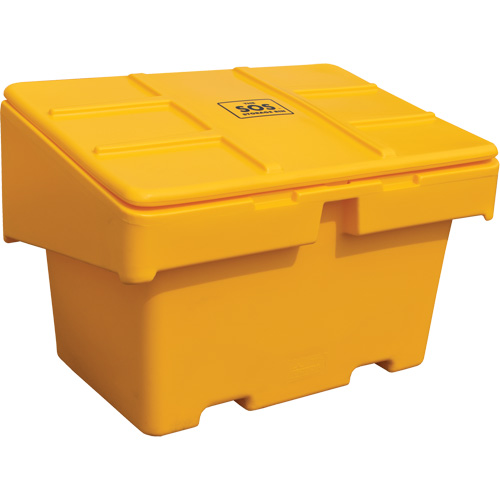 Salt Sand Container SOS, With Hasp, 48" x 33" x 34", 18.5 cu. Ft., Yellow Toolneeds Inc.
