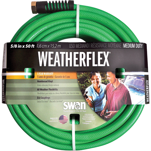 Weatherflex Medium Duty Garden Hoses, Vinyl, 5/8" dia. x 50' Toolneeds Inc.