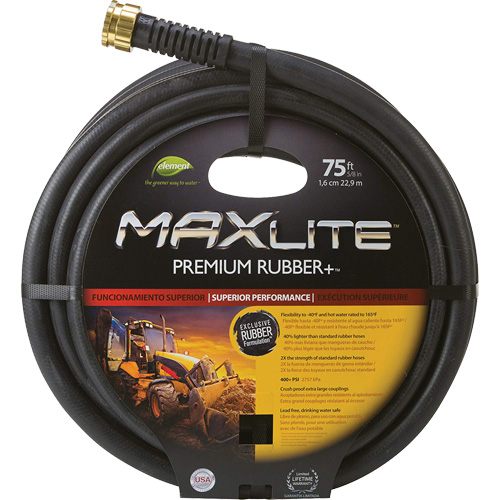 Boyaux pour usage commercial, Caoutchouc, 5/8" dia x 75' Toolneeds Inc.