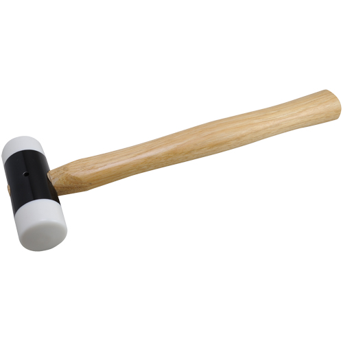 Soft-Face Hammer, 14 oz. Head Weight, Plain Face, Wood Handle, 11-5/8" L Toolneeds Inc.