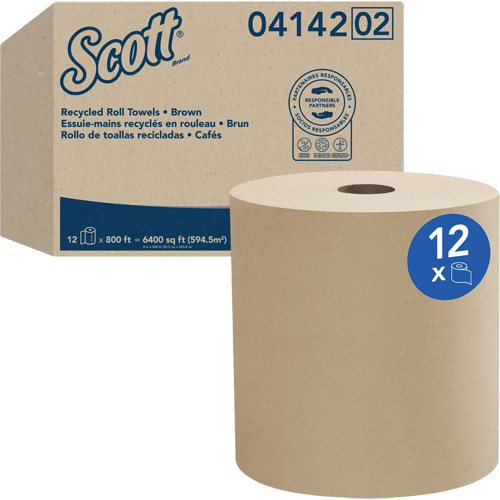 Serviettes en rouleaux durs Universel  de Scott, 1 pli, Standard, 800' lo Toolneeds Inc.