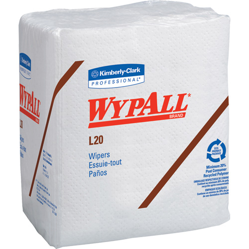 WypAll&reg; L20 Single-Use Towels, All-Purpose, 12-1/2" L x 12" W Toolneeds Inc.