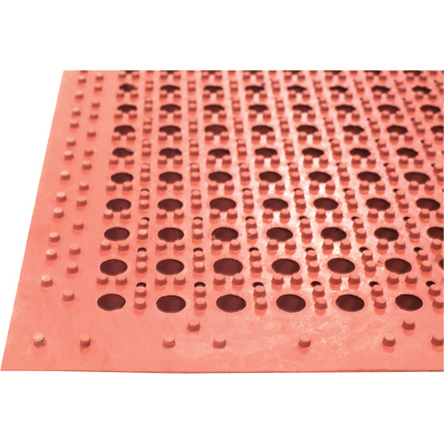 Competitor Series Mats, Slotted, 3' x 5' x 7/8", Orange, Natural Rubber Toolneeds Inc.