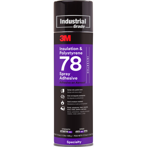 Adh&eacute;sif en a&eacute;rosol pour mousse isolante en polystyr&egrave;ne 78, 24 oz, Canette a&eacute;rosol, Transparent Toolneeds Inc.