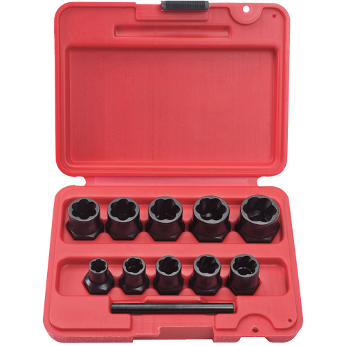 PROTO&reg; Bolt Extractor Socket Set, 10 Pcs, 1/4" Drive Size Toolneeds Inc.