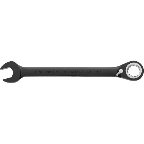 Reversible Combination Ratchet Wrench, 4/6/12 Point, 1-1/8", Black/Chrome Finish Toolneeds Inc.