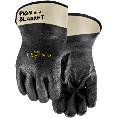 Pigs in a Blanket Coated Gloves, One Size, Nitrile/PVC Coating Toolneeds Inc.