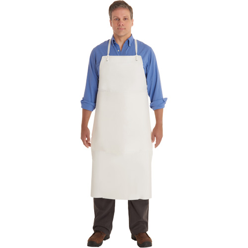 AlphaTec&reg; 56-101 PVC Apron, PVC/Vinyl, White, 33" W x 44" L Toolneeds Inc.