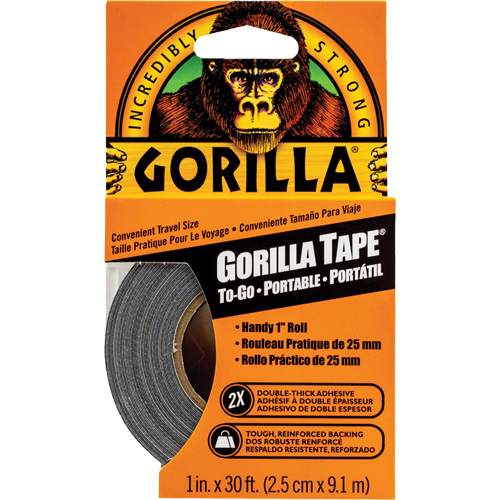 Duct Tape To-Go, 17 mils, Black, 25.4 mm (1") x 9.14 m (30') Toolneeds Inc.