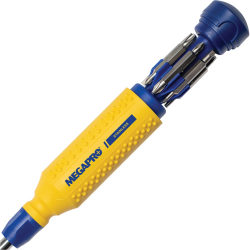 Tournevis multi embouts en acier inoxydable Original 15-en-1, 8-37/50" lo, Prise Textur&eacute; Toolneeds Inc.