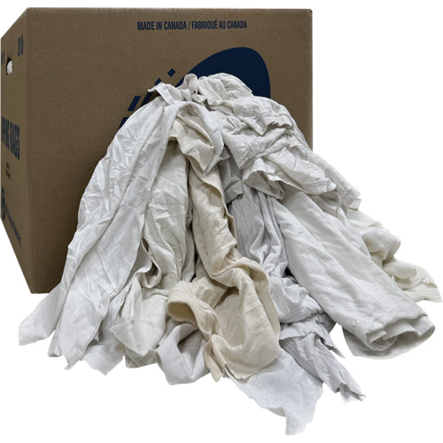 Wiper Rags Box, Ganzie, White, 20 lbs. Toolneeds Inc.