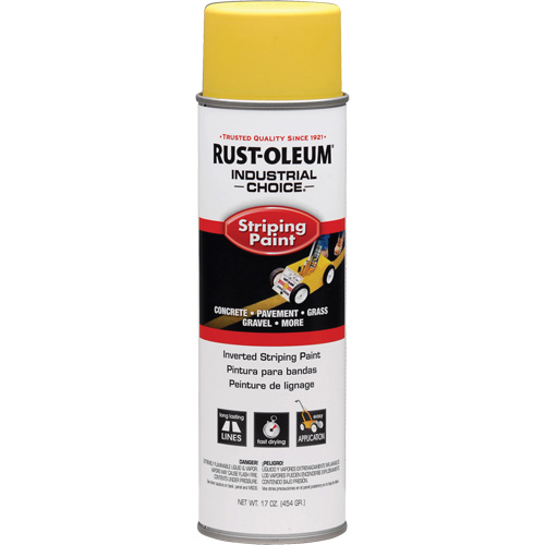 Industrial Choice&reg; S1600 System Inverted Striping Spray Paint, Yellow, 18 oz., Aerosol Can Toolneeds Inc.